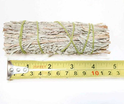 Blue Sage Smudge Stick for Energy Clearing and Calm, 4 Inch