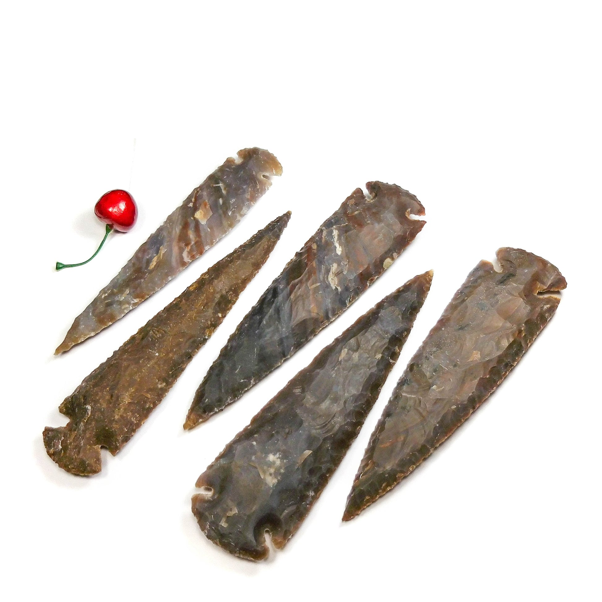 Large Fancy Jasper Arrowhead Decorative Spearhead Carving Arrow Stone