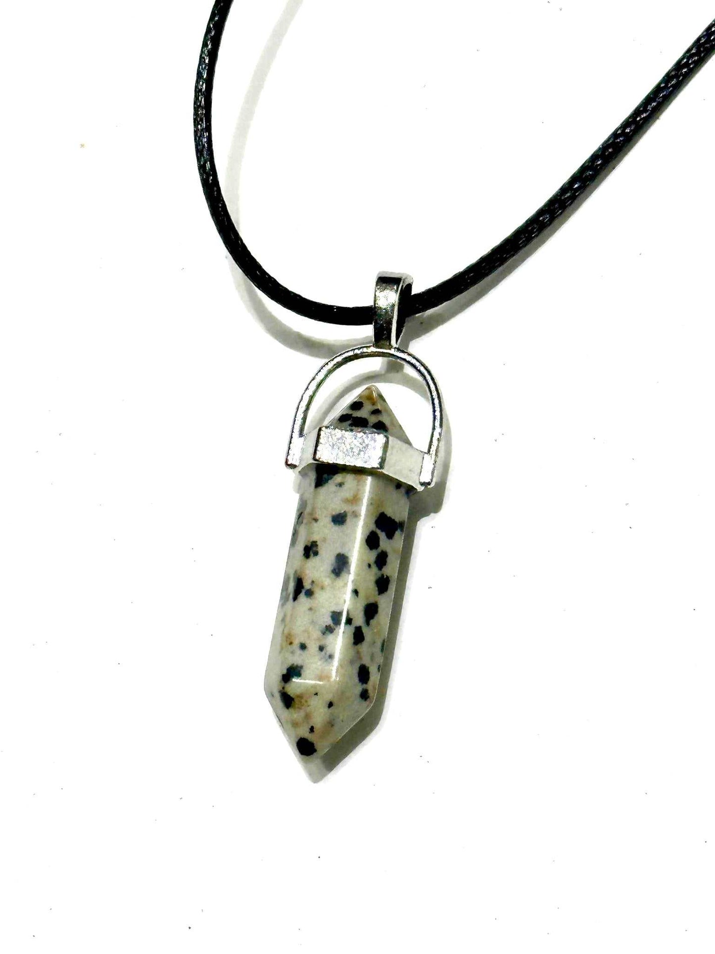Dalmatian Jasper Bullet Point Necklace
