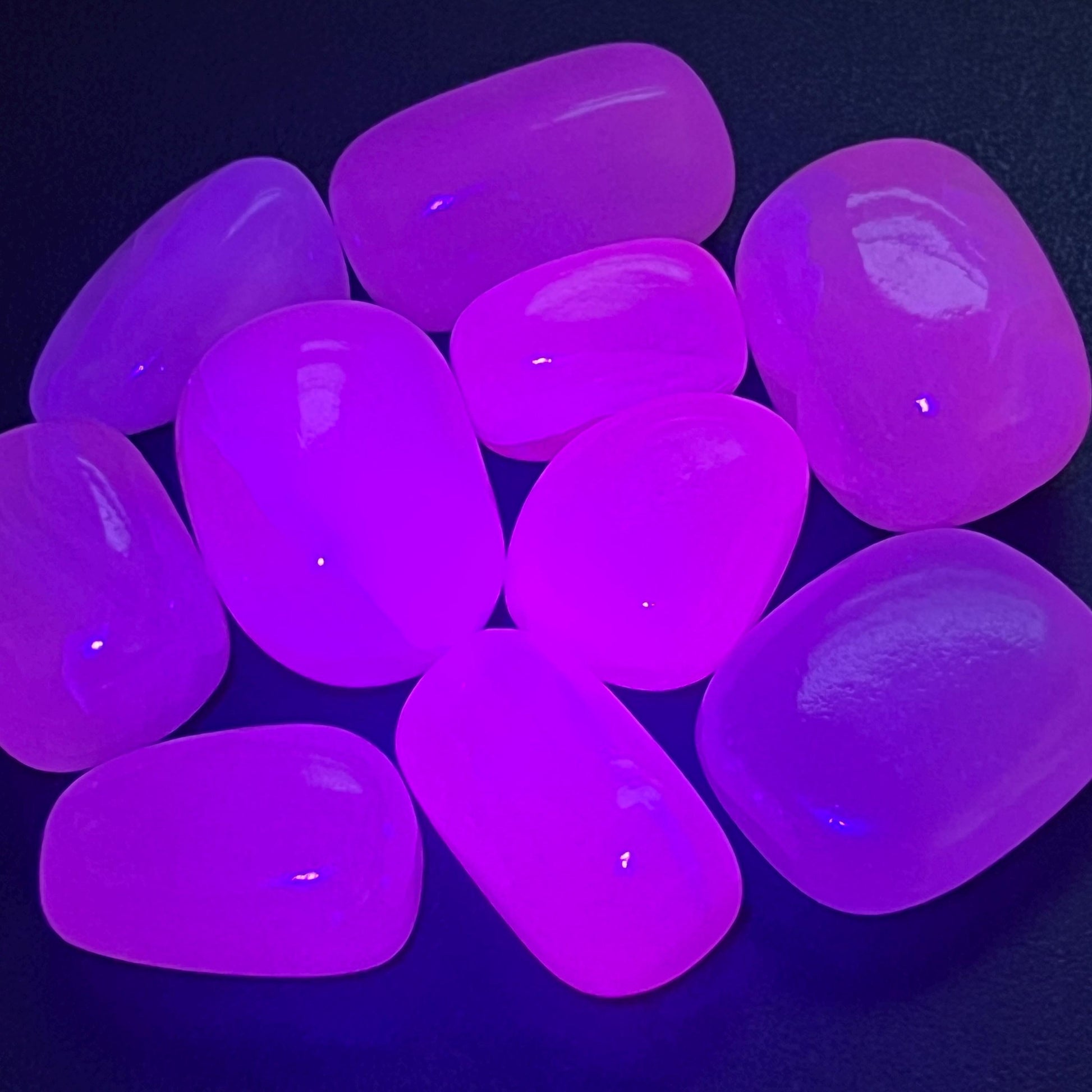 Extra Quality Pink Mangano Calcite Tumbled Stones (UV Reactive)(By The Piece Or Pound) Bulk Wholesale Gemstones Decor Supply