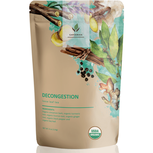 Natural Healing Decongest Organic Loose Leaf Tea, Caffeine-Free