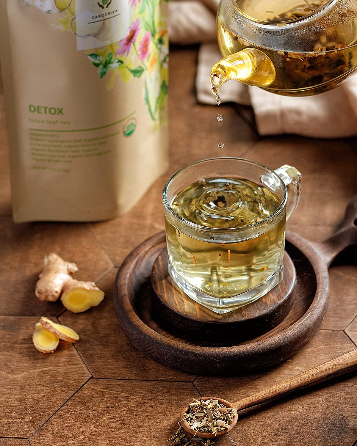 Detox Loose Leaf Herbal Tea, Organic, Kosher, Caffeine-Free