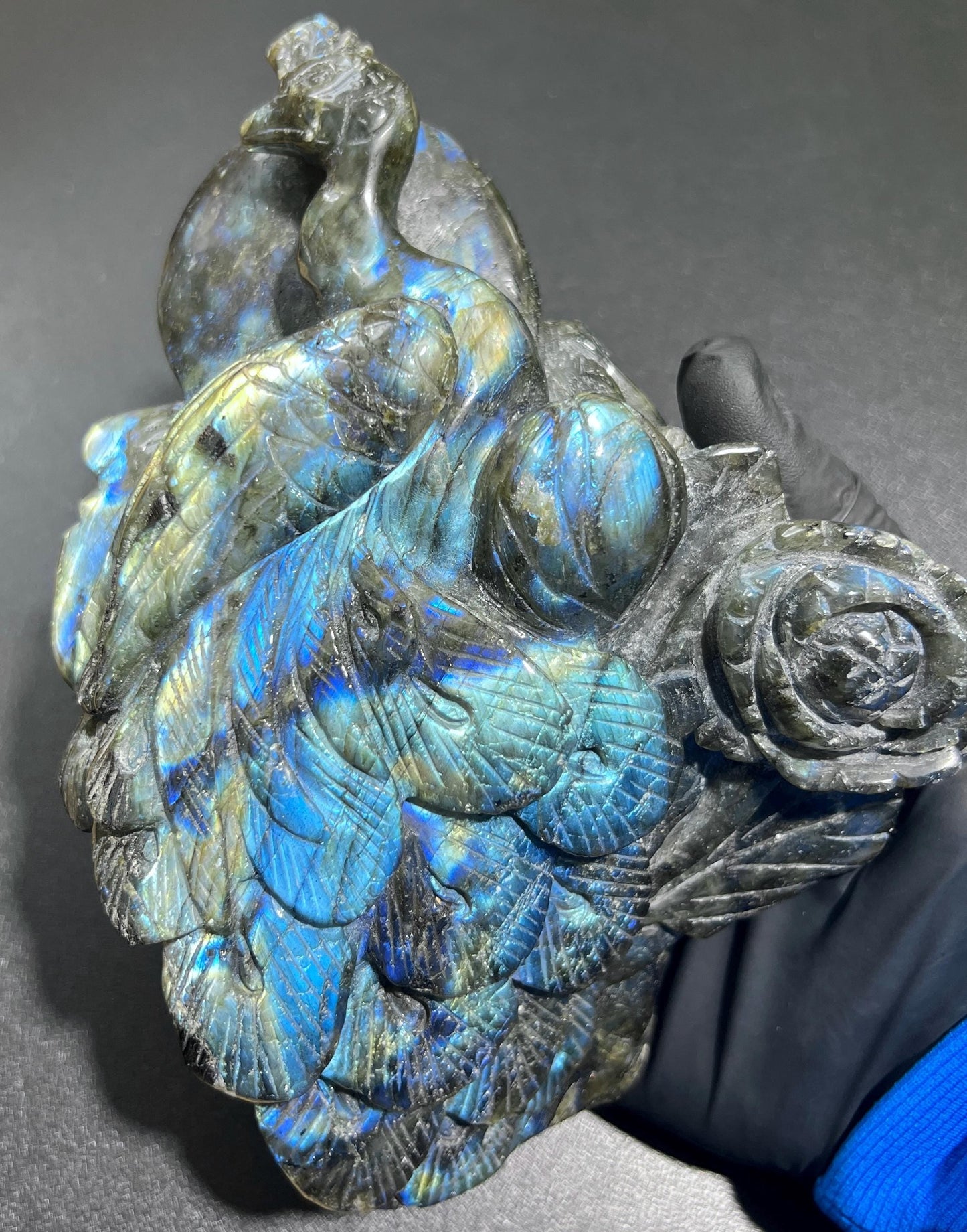 Large Peacock Flashy Labradorite Crystal Carving Select Wholesale