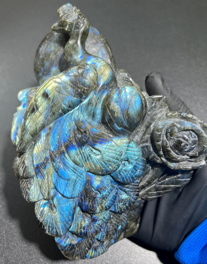Large Peacock Flashy Labradorite Crystal Carving Select Wholesale