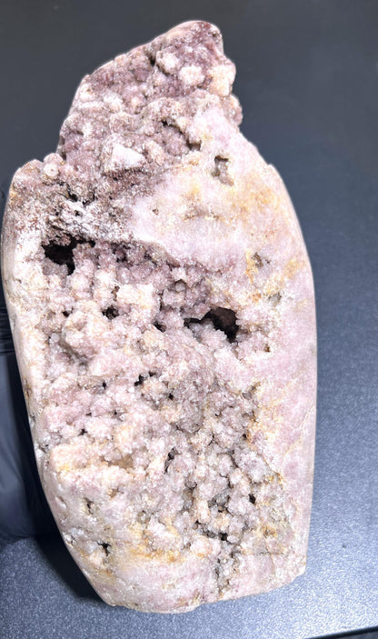 Large Pink Amethyst Druzy Crystal Cluster Standing Freeform Select Polished Carving