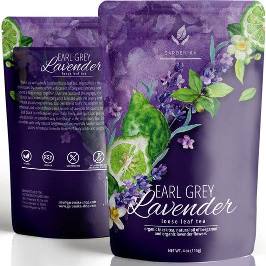Organic Earl Grey Lavender Loose Tea Blend with Bergamot