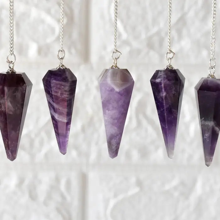 Amethyst Crystal Pendulum for Divination and Healing