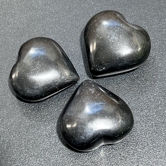 Black Onyx Puffy Heart Crystal Carving Wholesale
