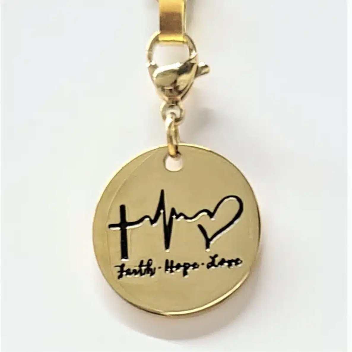 Faith Hope Love Charm Gold