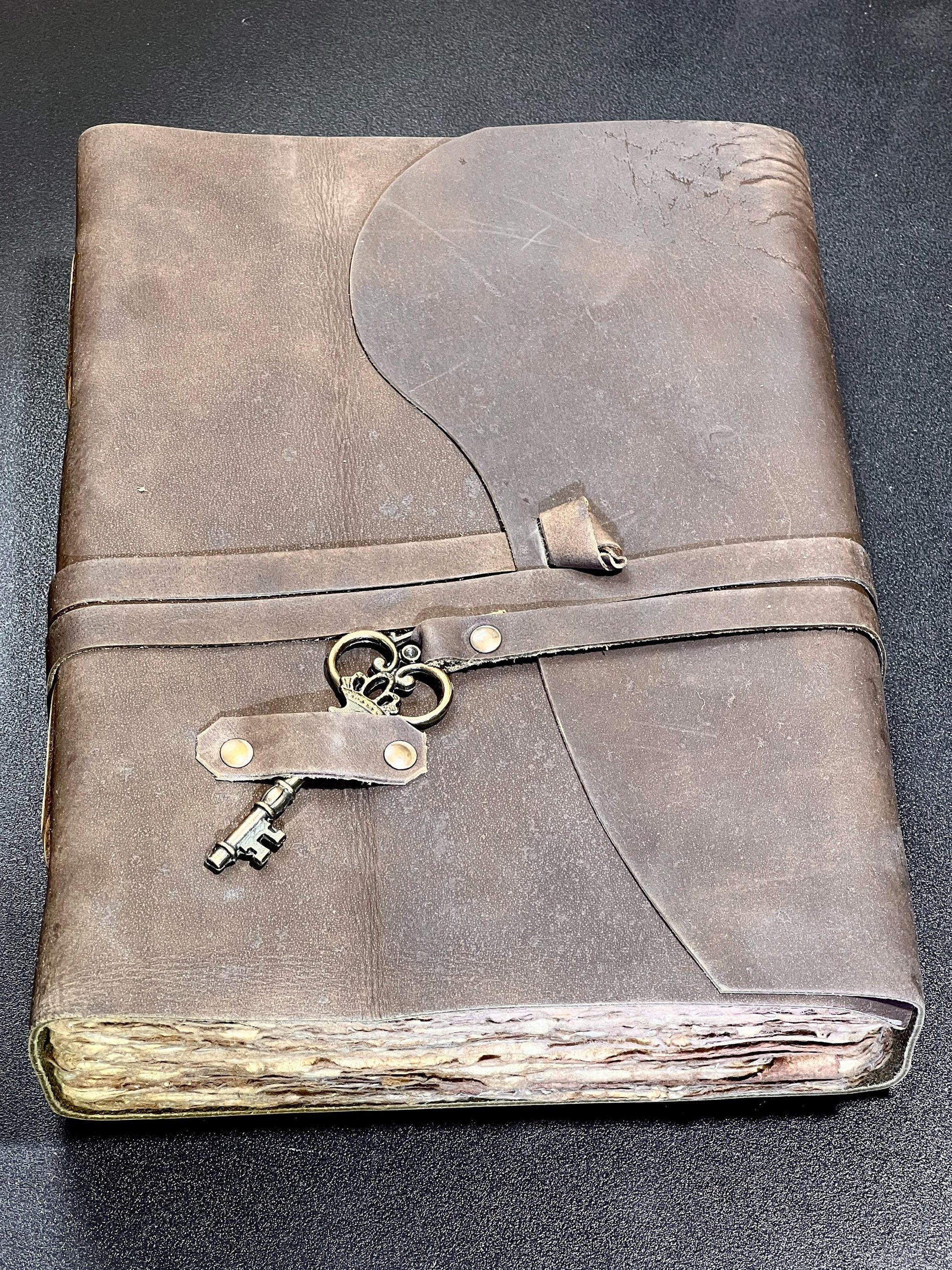 Rustic Leather Bound Sketchbook – Art Journal | Mystics Vibe