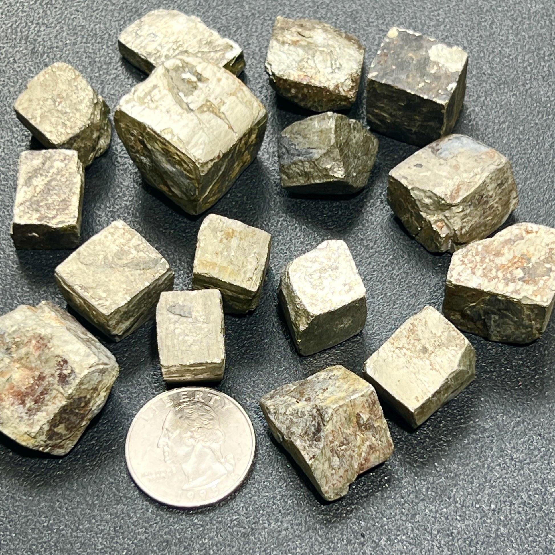 Gold Iron Pyrite Crystal Cubes Rough Raw (By The Piece or Pound) Fools Gold Wholesale