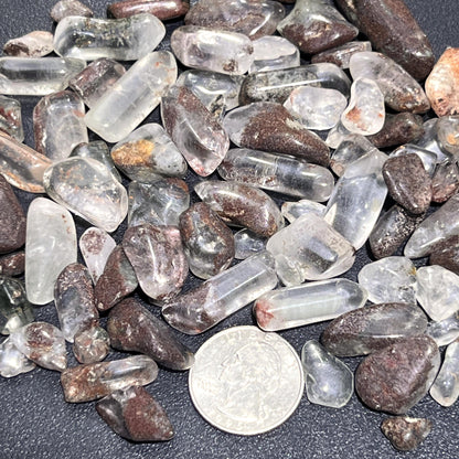Garden Quartz Crystal (Mystical Lodolite) Small Tumbled Stones (By The Ounce Or Pound) Wholesale