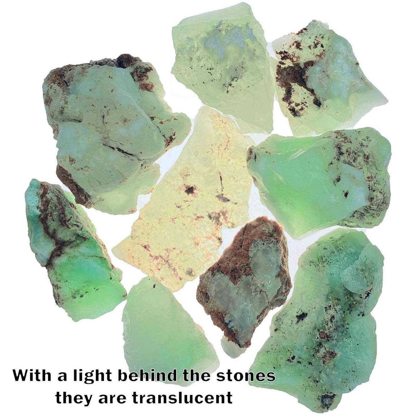 Rough White Lime Chrysoprase – Raw Stone from Indonesia