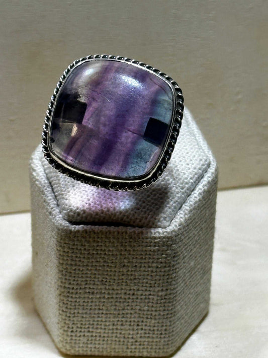 UV-Reactive Fluorite Ring – Size 10