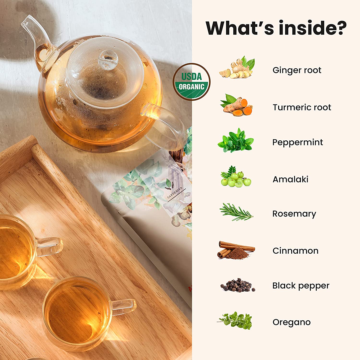 USDA Organic Anti-Inflammatory Herbal Tea, Loose Leaf