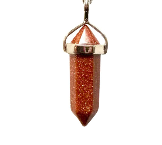 Goldstone Bullet Point Necklace