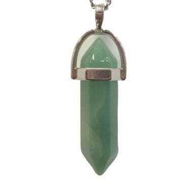 Green Aventurine Bullet Point Necklace