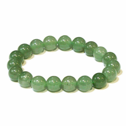 Green Aventurine Round Bead Bracelet - Loving Prosperity