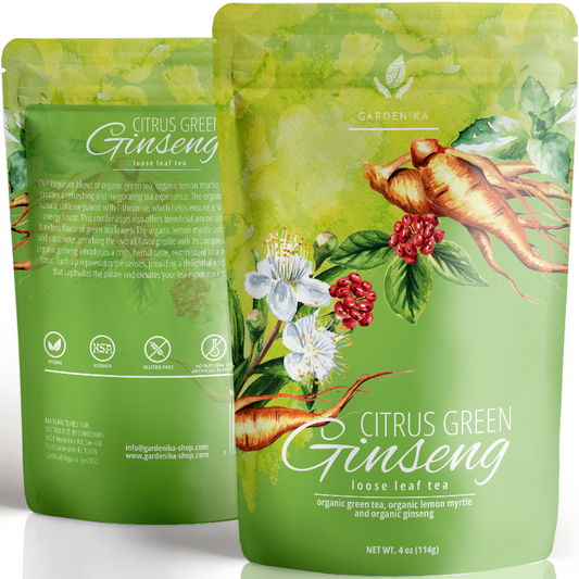 USDA Organic Green Lemon Ginseng Loose Leaf Tea, 4 Oz
