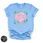 Colorful Seashell Tee | Coastal Aesthetic Graphic T-Shirt