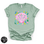 Colorful Seashell Tee | Coastal Aesthetic Graphic T-Shirt