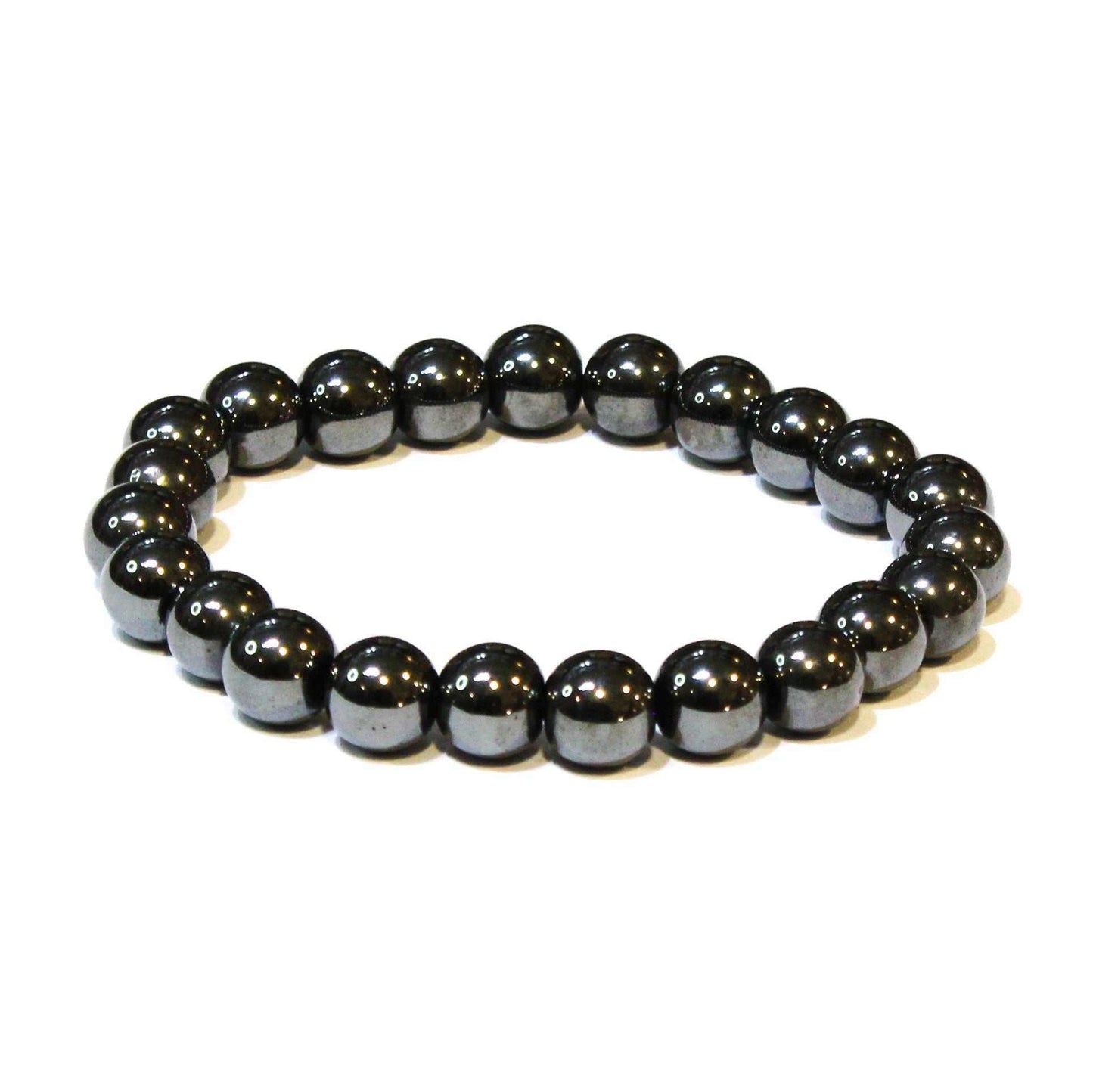 Hematite Round Bead Bracelet - Grounded Focus