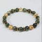 Jade & Citrine Round Bead Bracelet 8mm - Aligned Prosperity