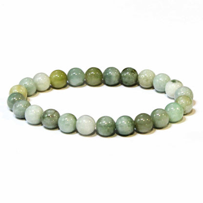 Jadeite Jade Round Bead Bracelet 8mm - Lucky Prosperity