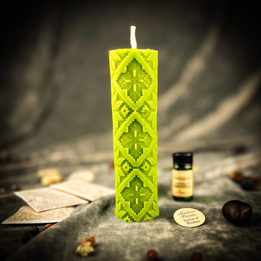 Khrest Cross Pillar Candle Spell Kit – Protection, Plenty & Sacred Balance Magic