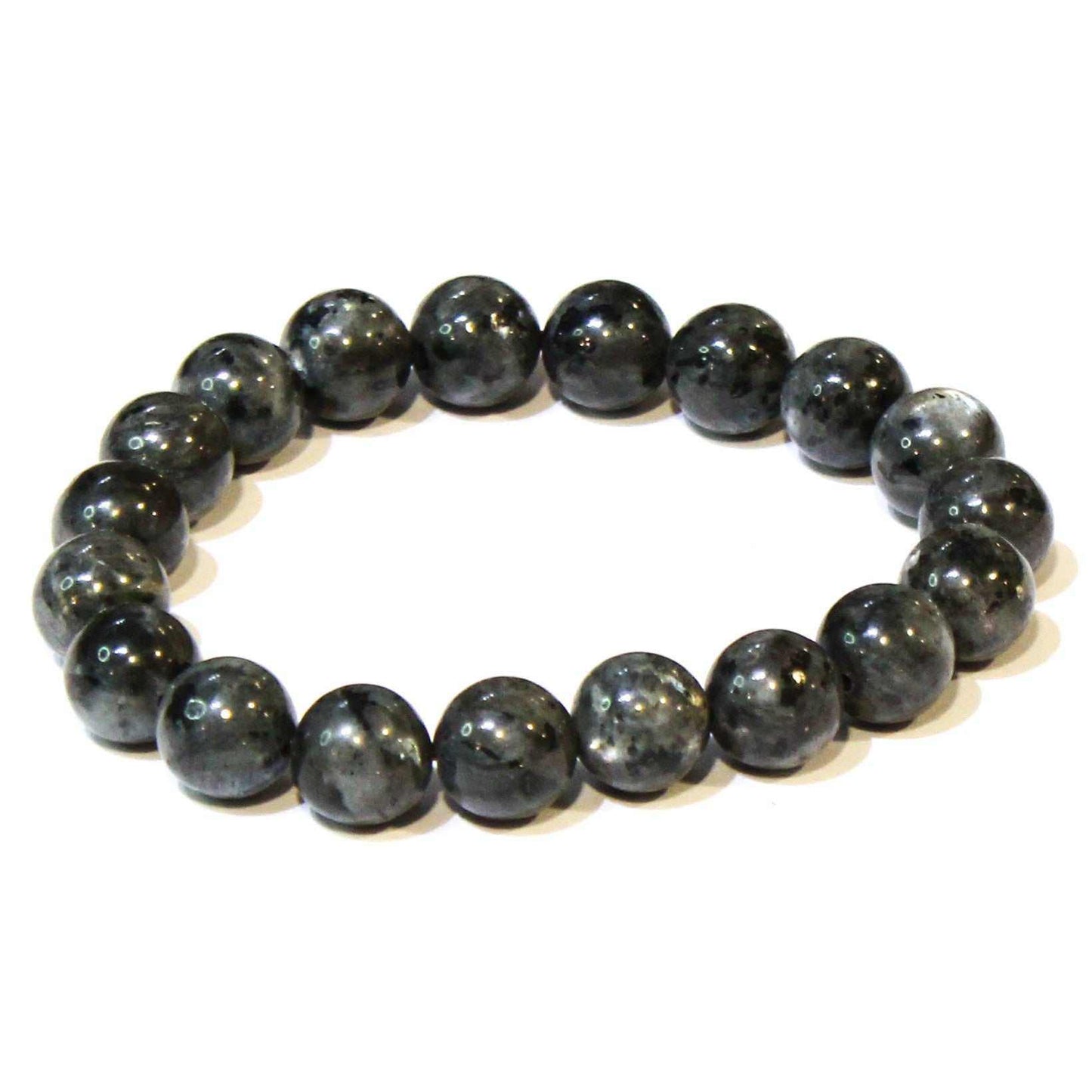 Larvikite Round Bead Bracelet - Earth's Protection
