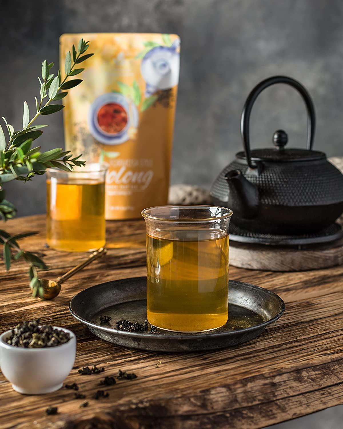 USDA Organic Oolong Green Tea Loose Leaf, 55+ Cups