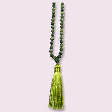 Mala Necklace: Nephrite Jade