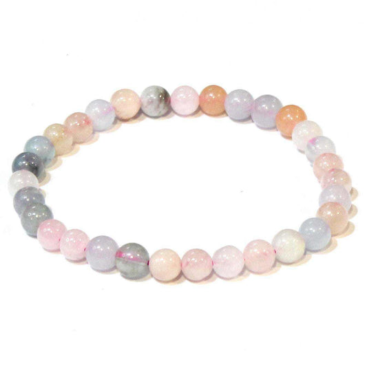 Morganite Round Bead Bracelet - Gentle Healing