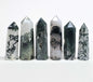 Moss Agate Crystal Tower for Growth and Abundance