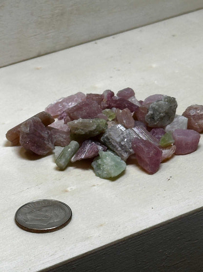 Vibrant Multi Color Tourmaline Crystal Shards for Healing