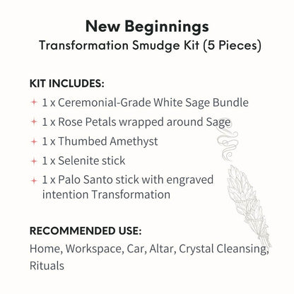 New Beginnings - Transformation Smudge Kit (5 Pieces)