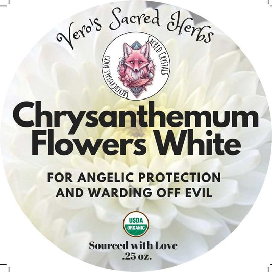 Organic White Chrysanthemum Herb for Angelic Protection