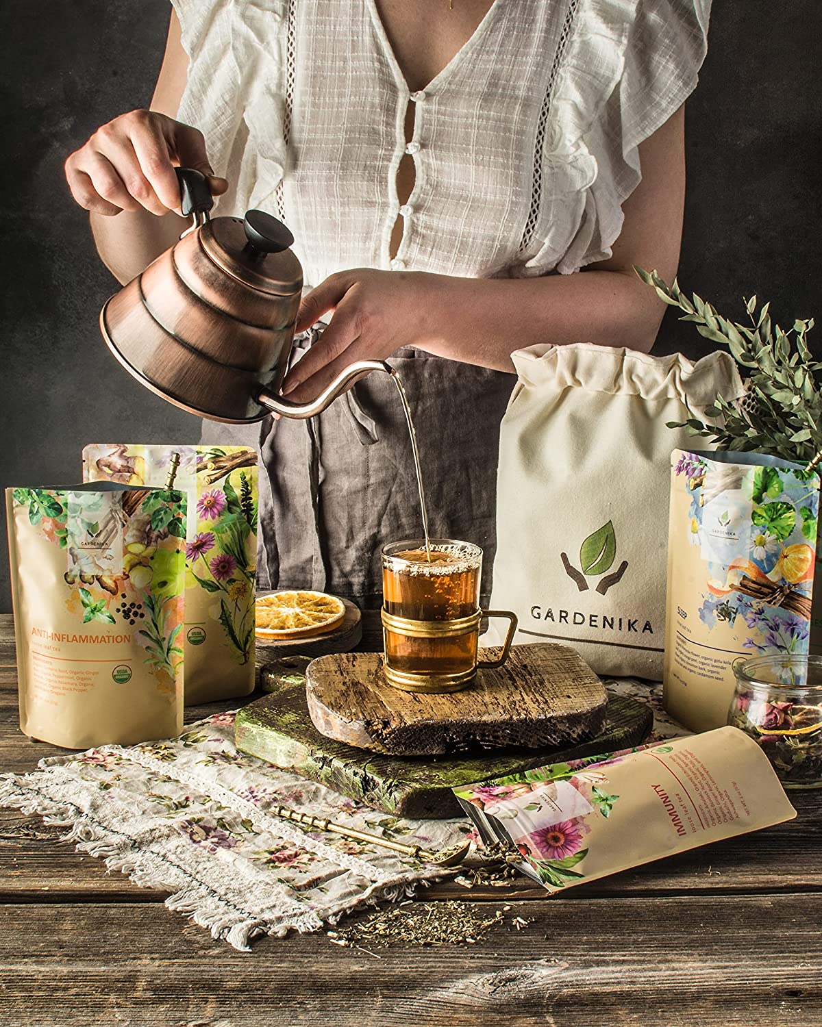 Gardenika USDA Organic Loose Leaf Herbal Tea Sampler