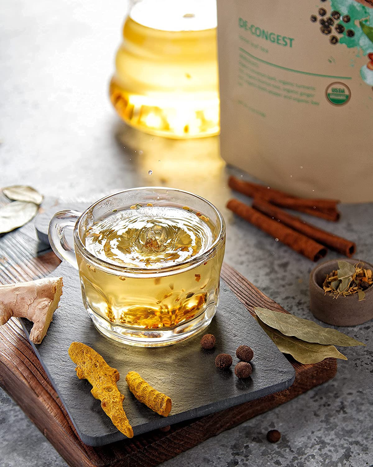 Natural Healing Decongest Organic Loose Leaf Tea, Caffeine-Free
