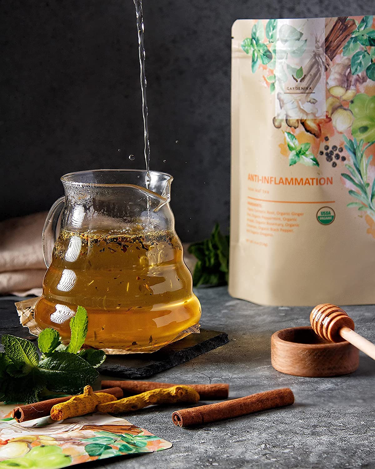 USDA Organic Anti-Inflammatory Herbal Tea, Loose Leaf