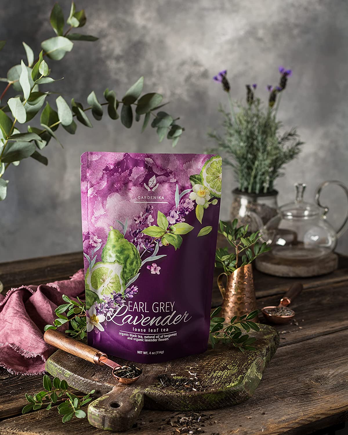 Organic Earl Grey Lavender Loose Tea Blend with Bergamot