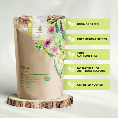 Detox Loose Leaf Herbal Tea, Organic, Kosher, Caffeine-Free