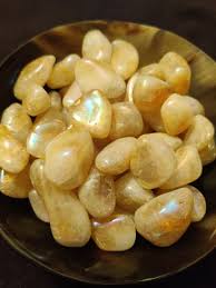 Pearlized Citrine Tumbled