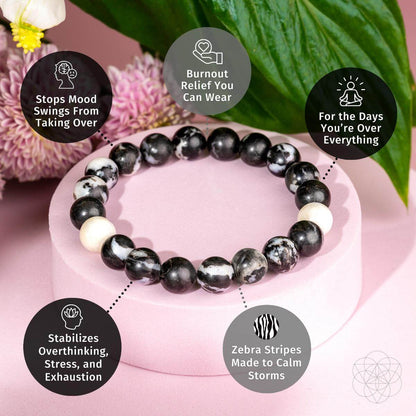 Permission to Pause - The Zebra Jasper Bracelet
