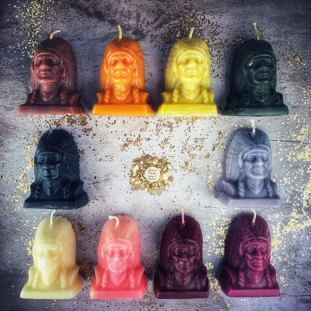 Beeswax Black Hawk Justice Spell Candle