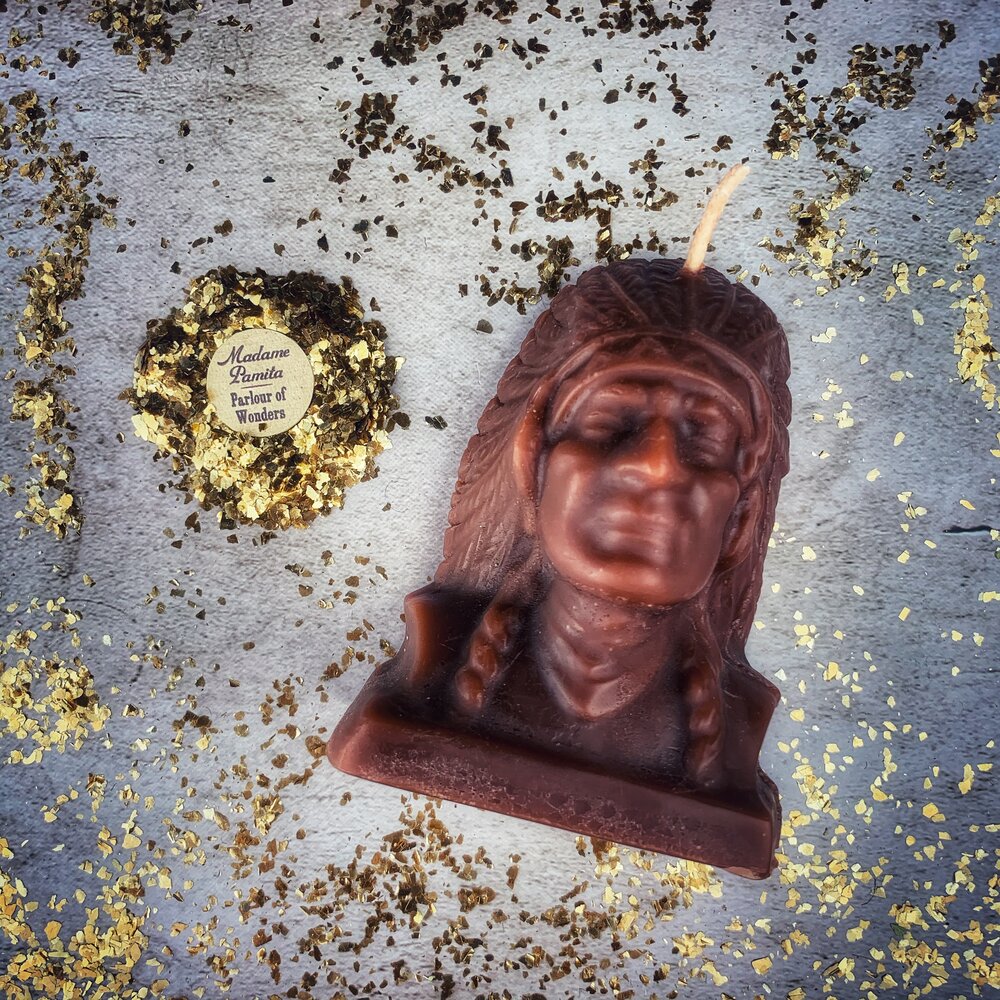 Beeswax Black Hawk Justice Spell Candle