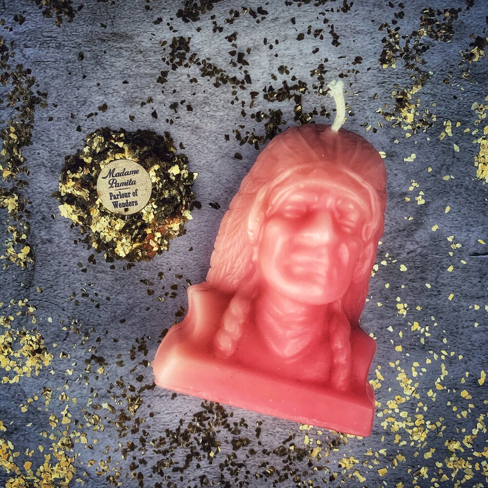 Beeswax Black Hawk Justice Spell Candle