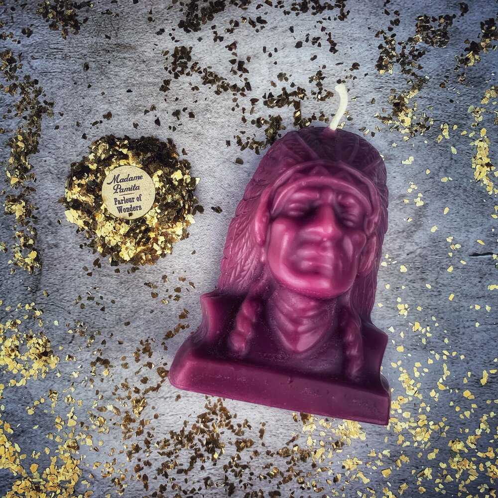Beeswax Black Hawk Justice Spell Candle
