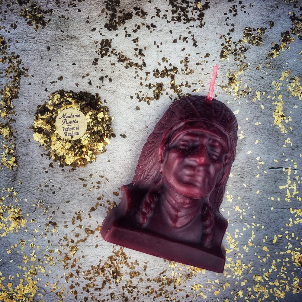 Beeswax Black Hawk Justice Spell Candle