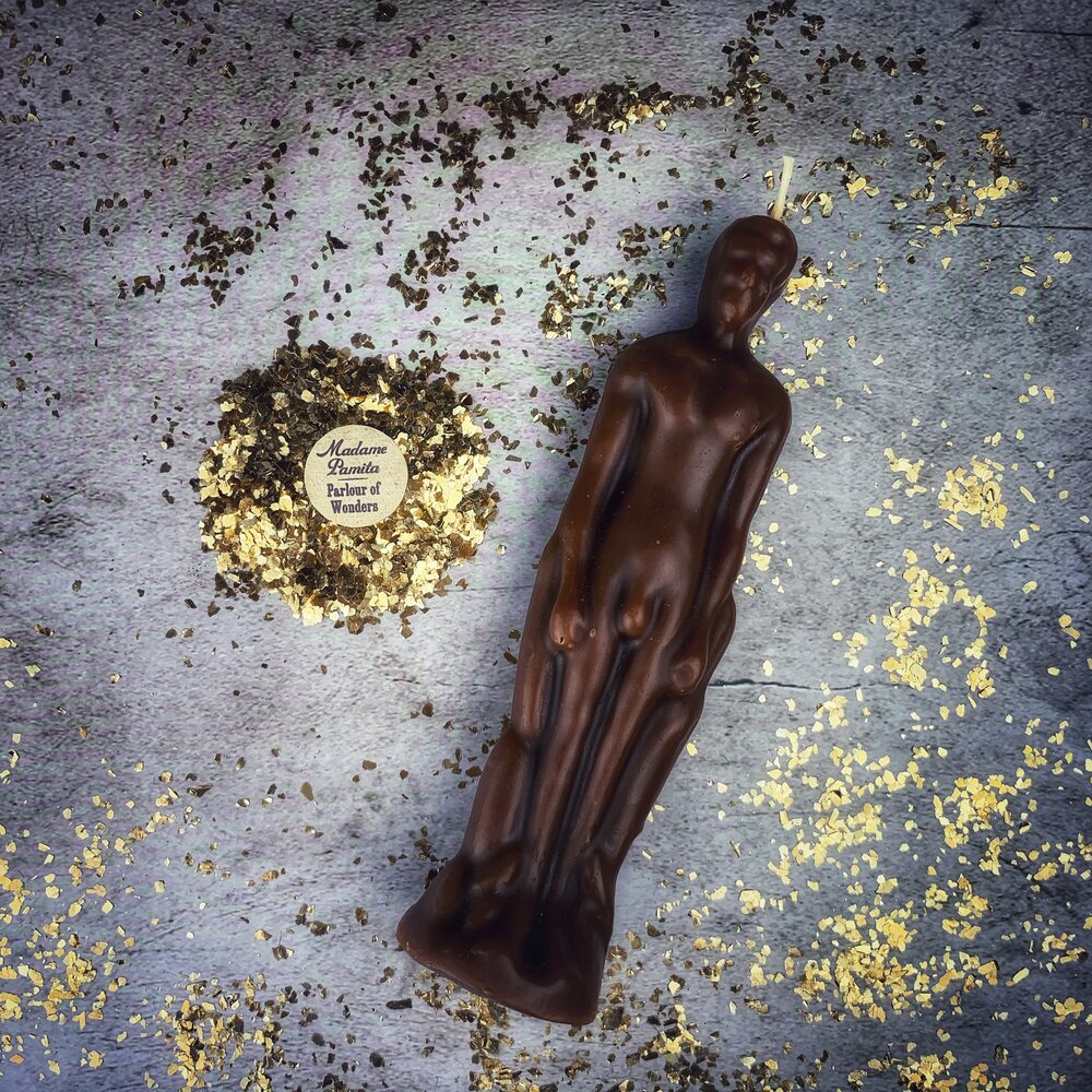 Beeswax Male Figural Spell Candle